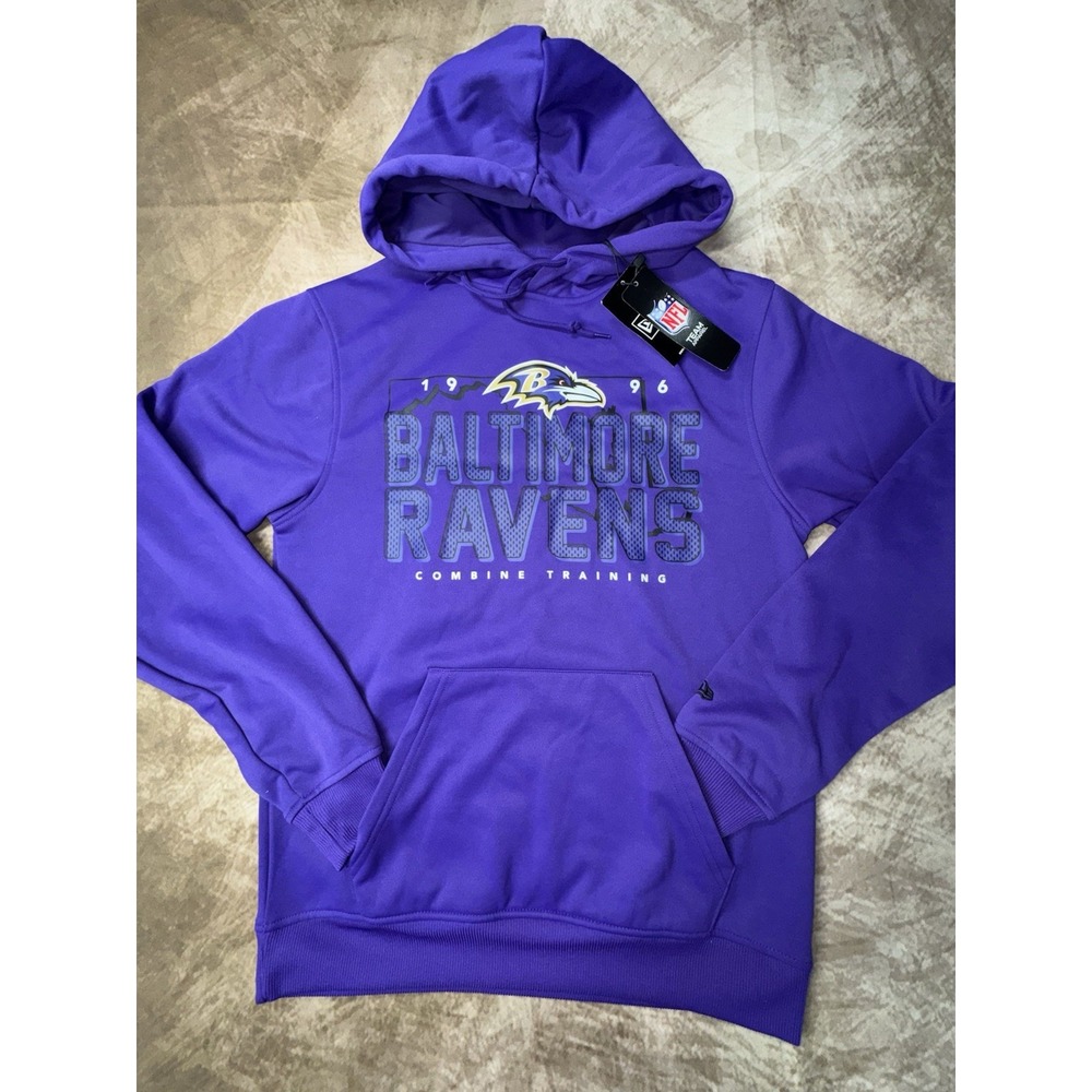 BALTIMORE RAVENS New Era Men Small NFL Combine 1996 Training Pullover Hoodie NWT